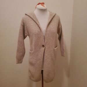 Uniqlo Beige 100% Wool Cardigan/Sweater XS